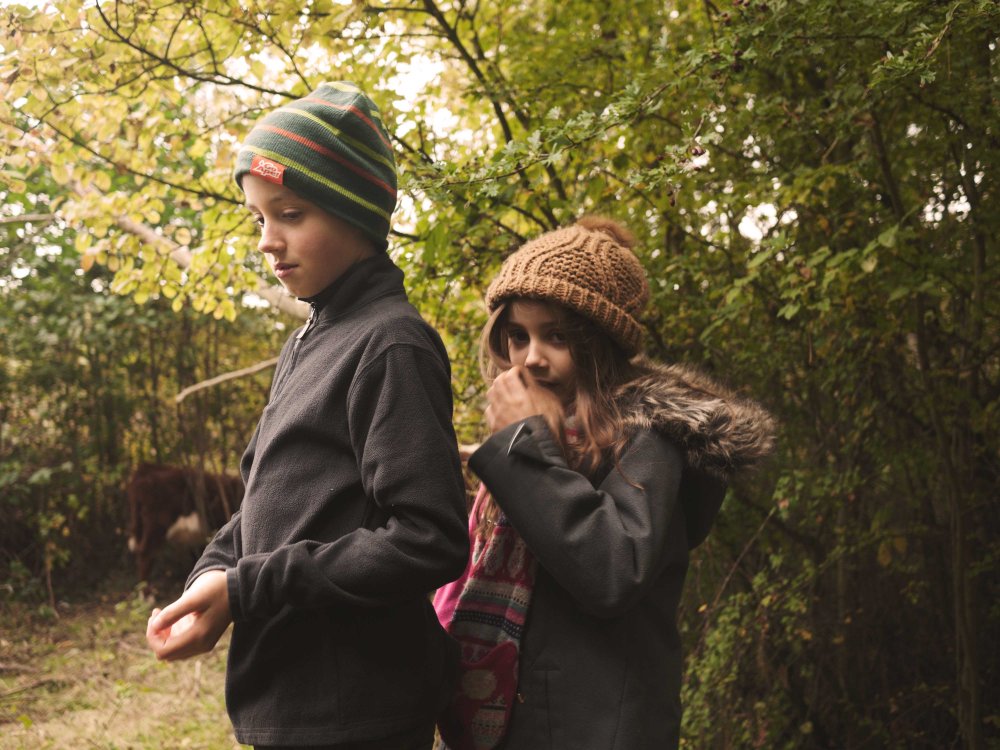Felix and Florence on gate